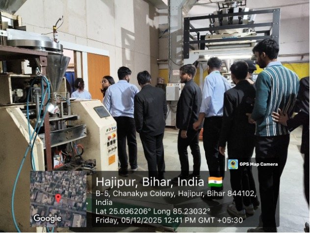 Students at Amrapali Foods production unit