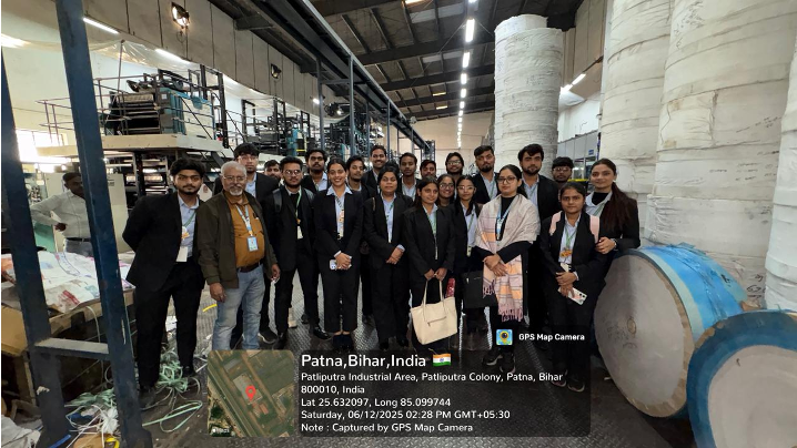 Industrial visit to Prabhat Khabar printing press