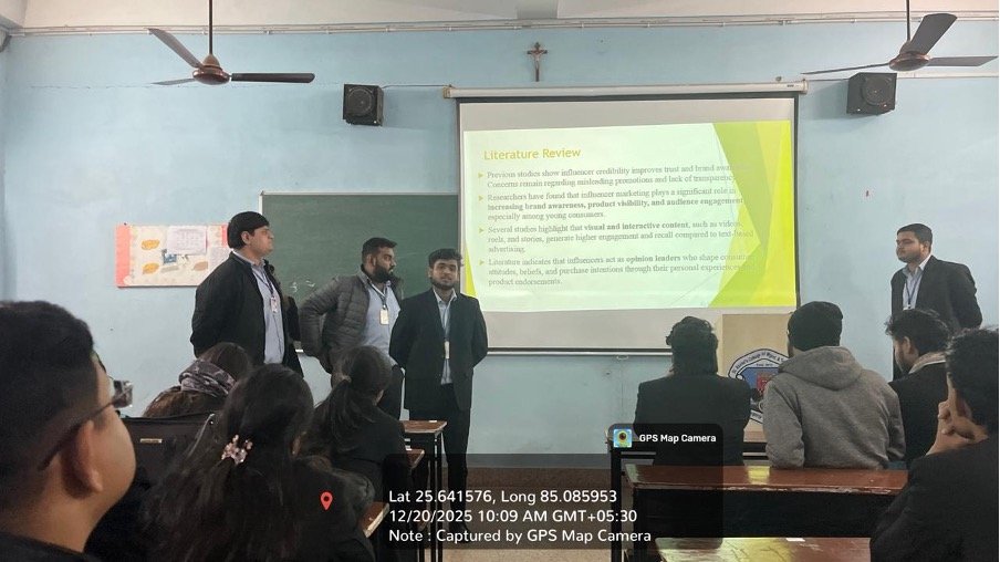 Student seminar session at Xavier University Patna